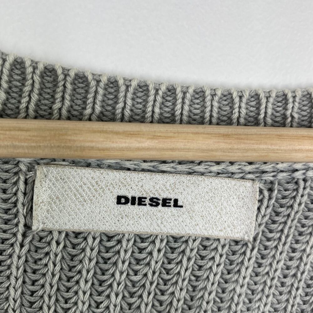 Diesel‎ Grey Crew Neck Knit Long Sleeve Pullover Sweater Women's Size Medium M - Picture 5 of 6